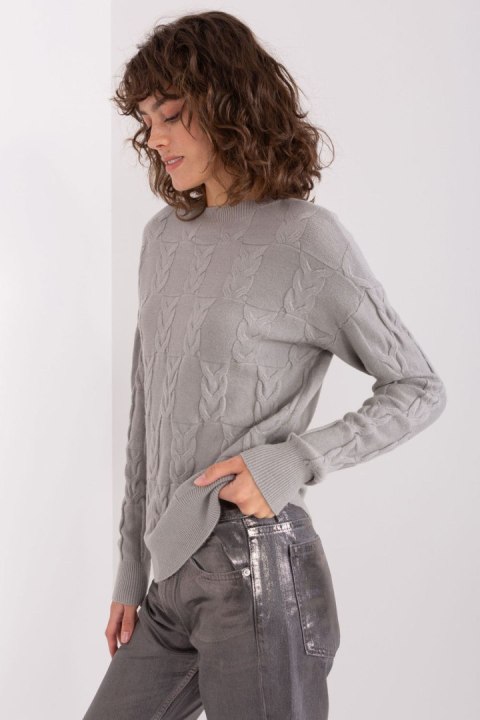 Sweter Damski Model AT-SW-2340.80 Grey - AT AT