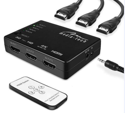 Switch HDMI Media-Tech 5xHDMI Switch 4K MT5207 Media-Tech