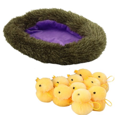 Pluszowa Kura Przytulanka Gniazdo Pisklaki Kurczaki 10szt LEAN Toys Pluszowa Kura Przytulanka Gniazdo Pisklaki Kurczaki 10szt LEAN Toys