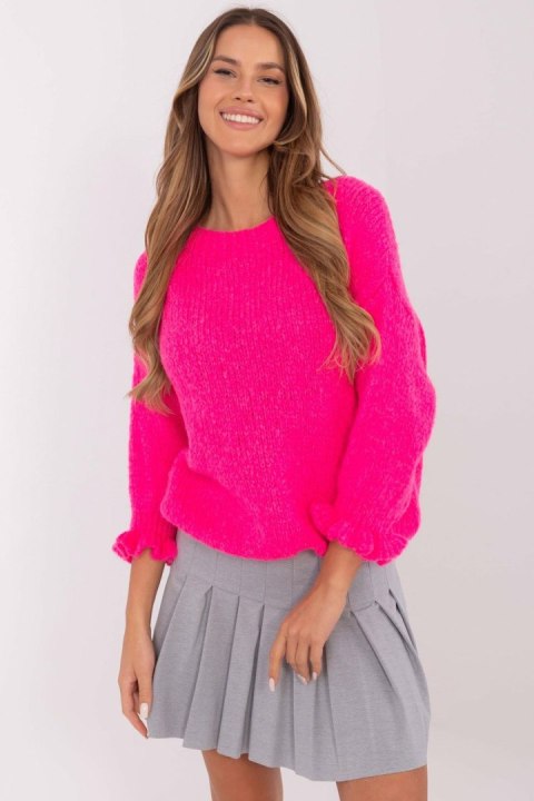 Sweter Damski Model MI-SW-2912.10X Fluo Pink - Italy Moda Italy Moda