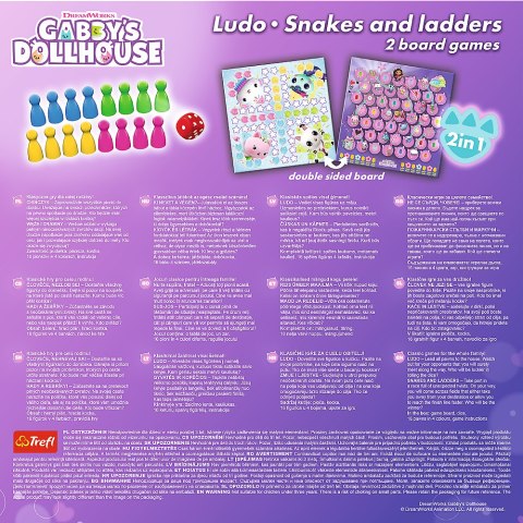 Gra klasyczna 2w1 Chińczyk, Węże i drabiny Koci Domek Gabi Trefl 02590 Trefl Gry Gra klasyczna 2w1 Chińczyk, Węże i drabiny Koci Domek Gabi Trefl 02590 Trefl Gry