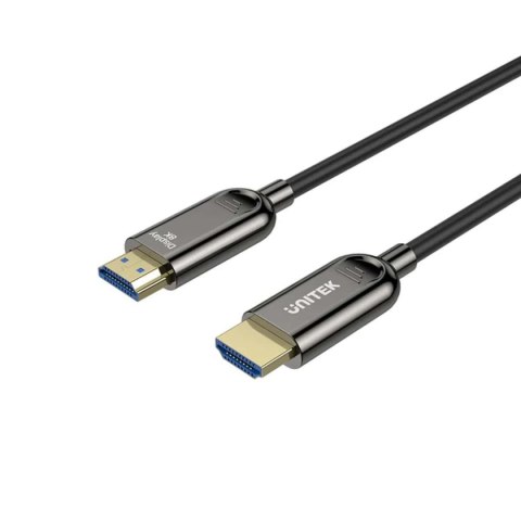 Kabel Optyczny HDMI Unitek C11085GY01-15M v2.1 AOC, 8K, UHD, 120Hz M/M 15m Unitek