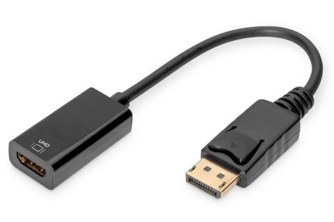 Kabel adapter DIGITUS DisplayPort z zatrzaskiem 4K 60Hz UHD Typ DP/HDMI A M/Ż czarny 0,2m Digitus Kabel adapter DIGITUS DisplayPort z zatrzaskiem 4K 60Hz UHD Typ DP/HDMI A M/Ż czarny 0,2m Digitus