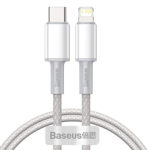 Kabel przewód USB-C / Typ-C - Lightning / iPhone 100cm Baseus CATLGD-02 z obsługą szybkiego ładowania 20W PD Baseus