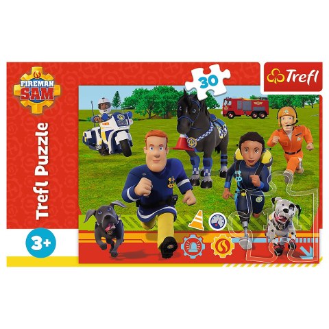 Puzzle - 30 - Gotowi do pomocy - Strażak Sam - Trefl 18297 Trefl Puzzle