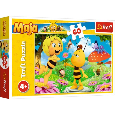 Puzzle - 60 - Kwiatek dla Mai - Pszczółka Maja - Trefl 17330 Trefl Puzzle