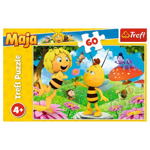 Puzzle - 60 - Kwiatek dla Mai - Pszczółka Maja - Trefl 17330 Trefl Puzzle