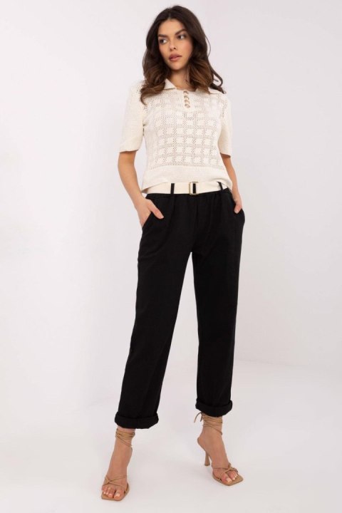 Spodnie Damskie Model DHJ-SP-20506.79 Black - Italy Moda Italy Moda