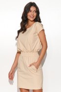 Sukienka Model NU442 Piasek - Numinou Numinou Sukienka Model NU442 Piasek - Numinou Numinou