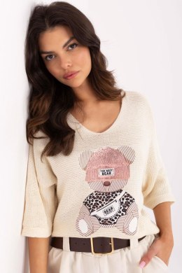 Sweter Damski Model MI-SW-2102.14 Light Beige - Italy Moda Italy Moda