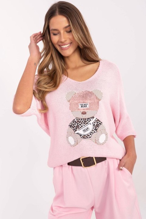 Sweter Damski Model MI-SW-2102.14 Light Pink - Italy Moda Italy Moda