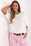 Sweter Damski Model MI-SW-2913.99 Ecru - Italy Moda Italy Moda
