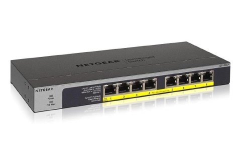 Switch niezarządzalny Netgear GS108LP 8 x 10/100/1000 Mb/s PoE+ (60 W) Netgear