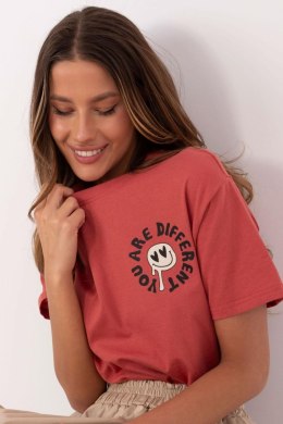 T-shirt Damski Model D12022AC02645E Coral - Sublevel Sublevel