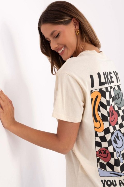 T-shirt Damski Model D12022AC02645E Light Beige - Sublevel Sublevel