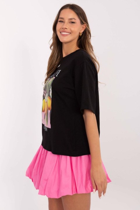 Tshirt Damski Model MI-TS-M745-1.37 Black - Italy Moda Italy Moda Tshirt Damski Model MI-TS-M745-1.37 Black - Italy Moda Italy Moda