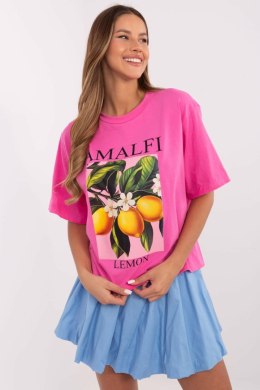 Tshirt Damski Model MI-TS-M745-1.37 Pink - Italy Moda Italy Moda