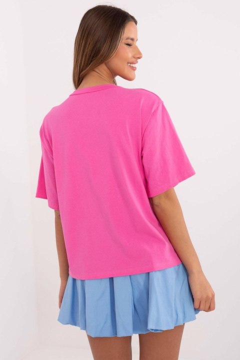 Tshirt Damski Model MI-TS-M745-1.37 Pink - Italy Moda Italy Moda
