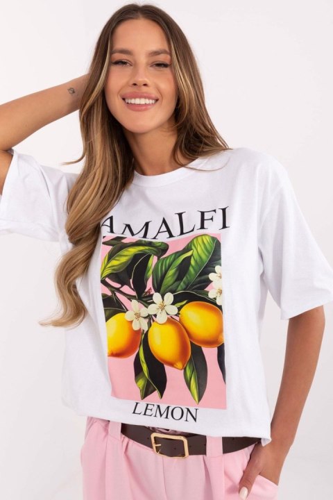 Tshirt Damski Model MI-TS-M745-1.37 White - Italy Moda Italy Moda