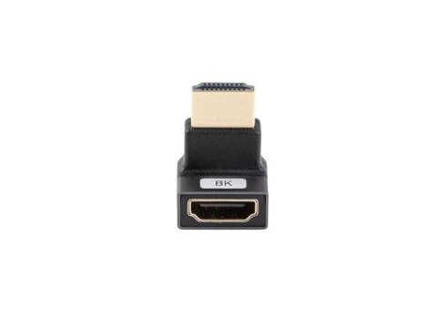 Adapter Lanberg HDMI(F)->HDMI(F) 8K kątowy góra aluminimum srebrny LANBERG