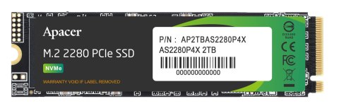Dysk SSD Apacer AS2280P4X 2TB M.2 PCIe NVMe Gen3 x4 2280 (2100/1700 MB/s) Apacer