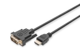 Kabel adapter DIGITUS HDMI Highspeed 1.3 Typ A / DVI-D(18+1), M/M 2m Black Digitus