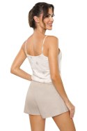 Piżama Damska Model Sandi Top Beige - Donna Donna Piżama Damska Model Sandi Top Beige - Donna Donna