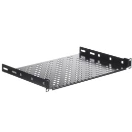Półka do szafy 19'' Netrack 1U/300mm, czarny NETRACK