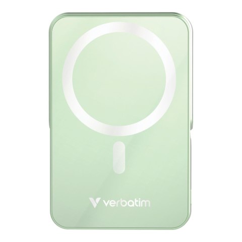 Powerbank Verbatim Charge 'n' Go Magnetic Wireless with Stand 10000mAh USB-C PD 3.0 Green Verbatim