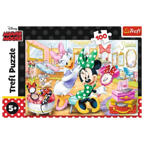 Puzzle - 100 - Minnie w salonie kosmetycznym - Disney Minnie - Trefl 16387 Trefl Puzzle Puzzle - 100 - Minnie w salonie kosmetycznym - Disney Minnie - Trefl 16387 Trefl Puzzle