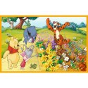 Puzzle - 2x24 - Dzień w ogrodzie - Disney - Kubuś Puchatek - Trefl 34436 Trefl Puzzle