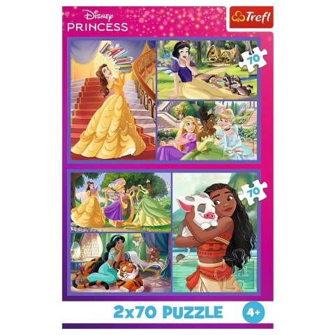 Puzzle - 2x70 - Bajkowe dni - Disney Princess - Trefl 34440 Trefl Puzzle Puzzle - 2x70 - Bajkowe dni - Disney Princess - Trefl 34440 Trefl Puzzle