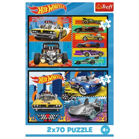 Puzzle - 2x70 - Samochodziki - Hot Wheels - Trefl 34442 Trefl Puzzle Puzzle - 2x70 - Samochodziki - Hot Wheels - Trefl 34442 Trefl Puzzle