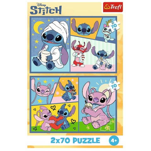 Puzzle - 2x70 - Ze Stitchem nie ma nudy - Disney Lilo and Stitch - Trefl 34444 Trefl Puzzle Puzzle - 2x70 - Ze Stitchem nie ma nudy - Disney Lilo and Stitch - Trefl 34444 Trefl Puzzle