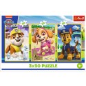 Puzzle - 3x50 - Nasze pieski - Psi Patrol - Trefl 34878 Trefl Puzzle