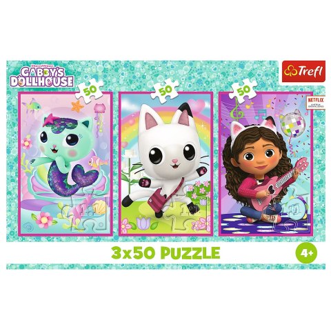 Puzzle - 3x50 - Poznajcie Gabby i kotki - Koci Domek Gabi - Trefl 34876 Trefl Puzzle Puzzle - 3x50 - Poznajcie Gabby i kotki - Koci Domek Gabi - Trefl 34876 Trefl Puzzle