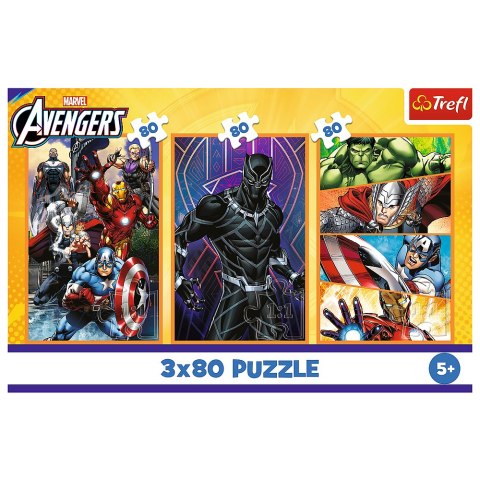 Puzzle - 3x80 - Dni pełne akcji - Disney Marvel The Avengers - Trefl 34883 Trefl Puzzle Puzzle - 3x80 - Dni pełne akcji - Disney Marvel The Avengers - Trefl 34883 Trefl Puzzle