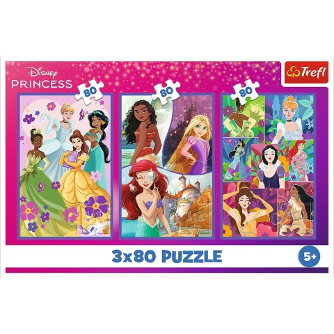 Puzzle - 3x80 - Księżniczki przyjaciółki - Disney Princess - Trefl 34884 Trefl Puzzle Puzzle - 3x80 - Księżniczki przyjaciółki - Disney Princess - Trefl 34884 Trefl Puzzle