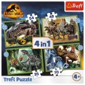 Puzzle - 4w1 (12, 15, 20, 24) - Groźne dinozaury - Universal Jurassic World - Trefl 34607 Trefl Puzzle