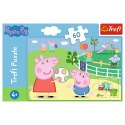 Puzzle - 60 - Zabawy w gronie przyjaciół - Świnka Peppa - Trefl 17356 Trefl Puzzle