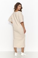 Spódnica Komplet Model NU464 Light Beige - Numinou Numinou Spódnica Komplet Model NU464 Light Beige - Numinou Numinou