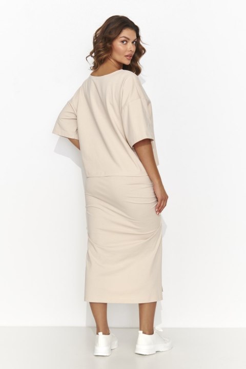 Spódnica Komplet Model NU464 Light Beige - Numinou Numinou Spódnica Komplet Model NU464 Light Beige - Numinou Numinou