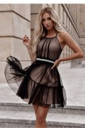 Sukienka Model Cristal 02063. Black/Beige - With You With You