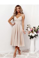 Sukienka Model Tifani 7/8 001140. Beige - With You With You