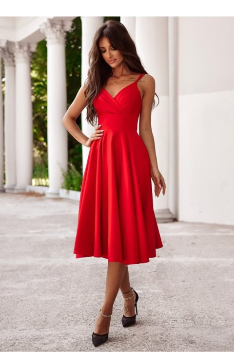 Sukienka Model Tifani 7/8 001140. Red - With You With You Sukienka Model Tifani 7/8 001140. Red - With You With You