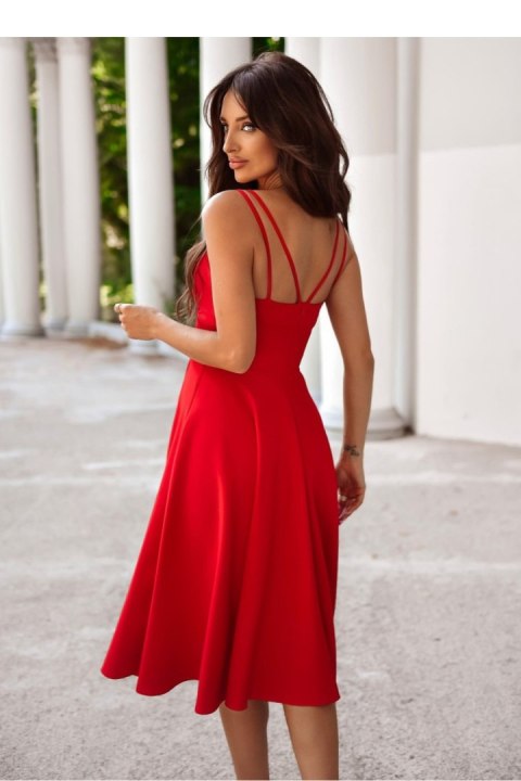 Sukienka Model Tifani 7/8 001140. Red - With You With You Sukienka Model Tifani 7/8 001140. Red - With You With You