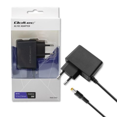 Zasilacz sieciowy Qoltec wtyczkowy 9W | 9V | 1A | 5.5*2.5 Qoltec Zasilacz sieciowy Qoltec wtyczkowy 9W | 9V | 1A | 5.5*2.5 Qoltec
