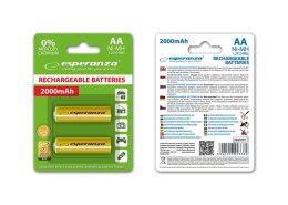 Akumulatorki AA Esperanza 2000mAh 2szt. żółte ESPERANZA