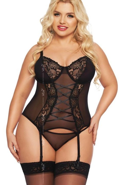 Komplet Gorset Model Brenda Black - SoftLine Collection SoftLine Collection Komplet Gorset Model Brenda Black - SoftLine Collection SoftLine Collection