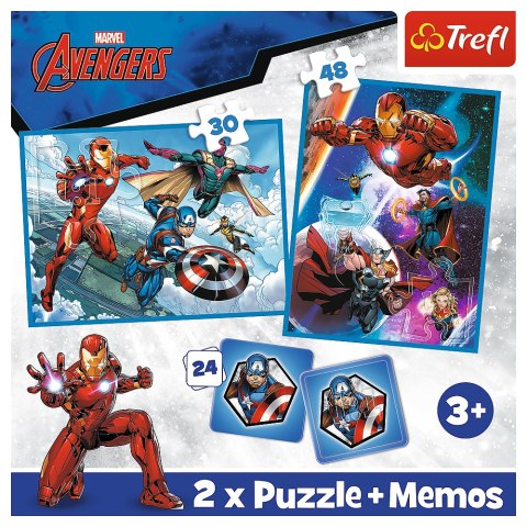 Puzzle + MEMOS - 2w1 (30,48) - Bohaterowie w akcji - Marvel The Avengers - Trefl 93333 Trefl Puzzle Puzzle + MEMOS - 2w1 (30,48) - Bohaterowie w akcji - Marvel The Avengers - Trefl 93333 Trefl Puzzle
